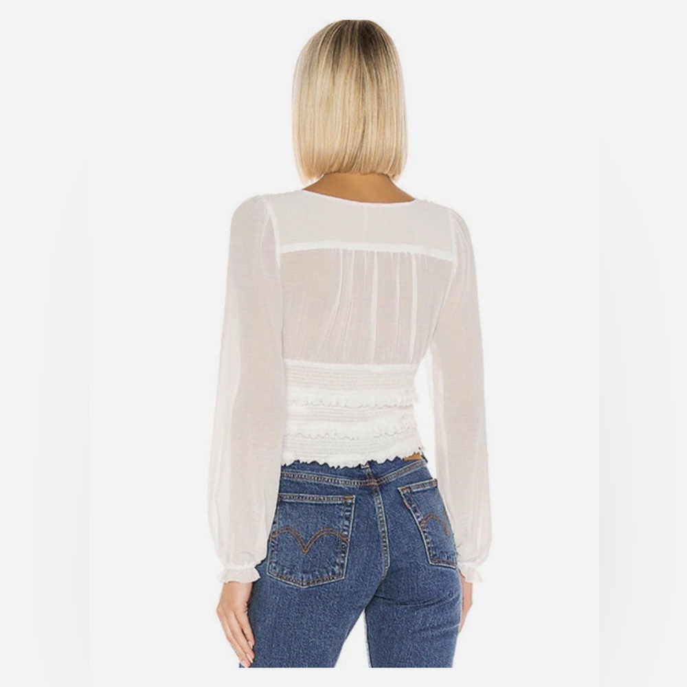 Free People White Long Sleeve Blouse - Picture 5 of 16
